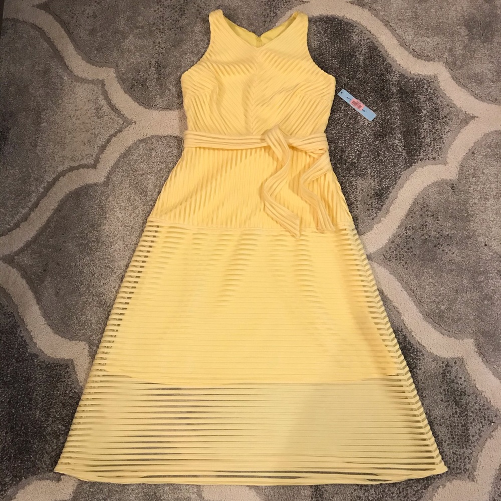 NWT Antonio Melani Yellow Spring Dress Size 4